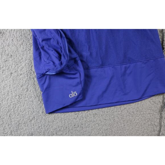 ALO Yoga Womens Blue Medium Racerback Mesh Tank Top Pull Over - Picture 6 of 6